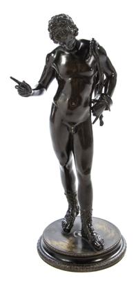 A Grand Tour Bronze Figure of Narcissus Height 24 1/2 inches. — AFTER THE ANTIQUE