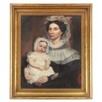 Robert Street (1796-1865) Portrait of a mother and child