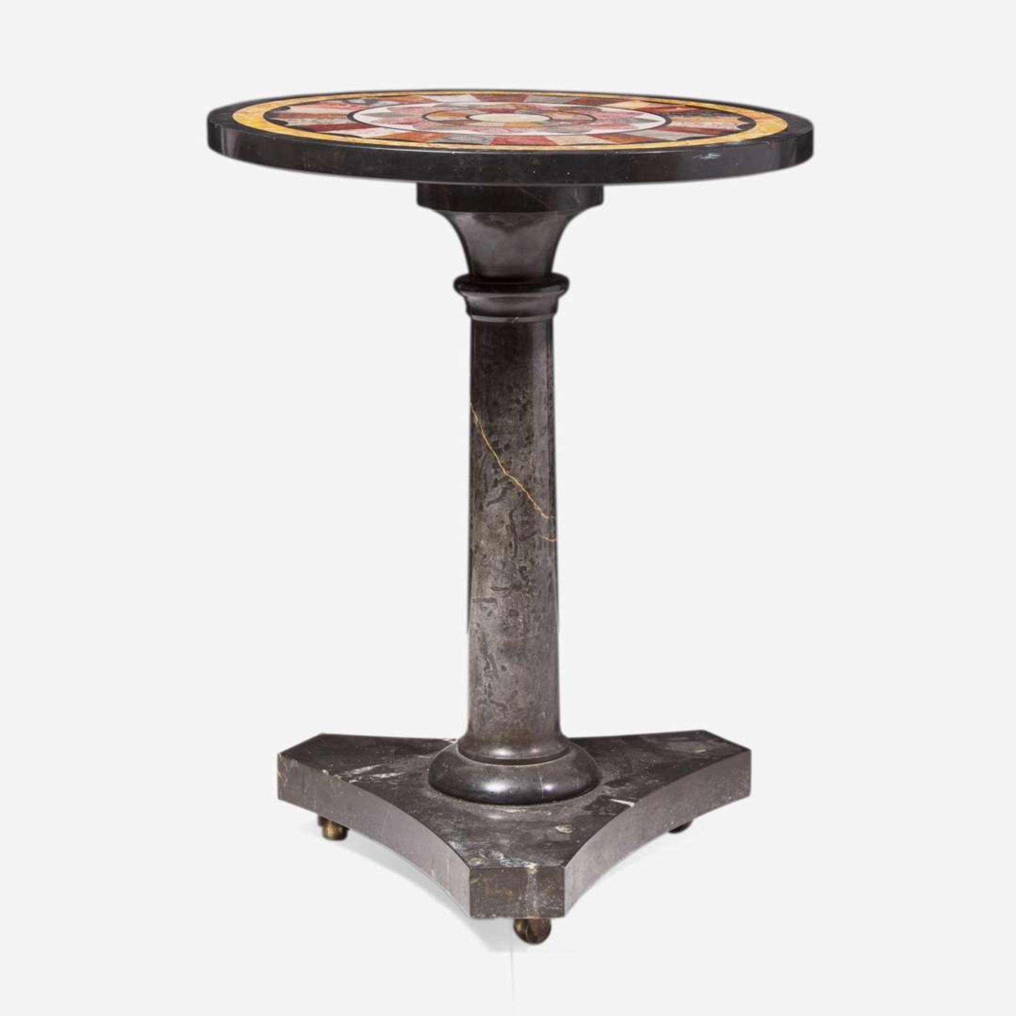 A Victorian specimen marble pedestal table 19th century