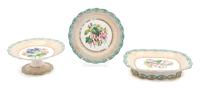 A Twelve-Piece English Porcelain Botanical Dessert Service Diameter of tazzas 3/4 inches. — 19TH CENTURY