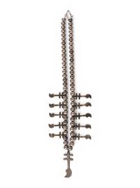 Isleta Silver Double Cross Necklace