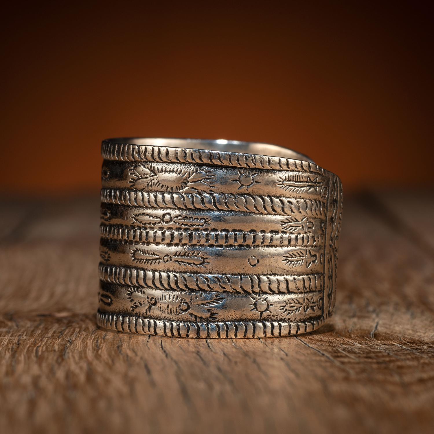 Navajo Stamped Ingot Cuff Bracelet