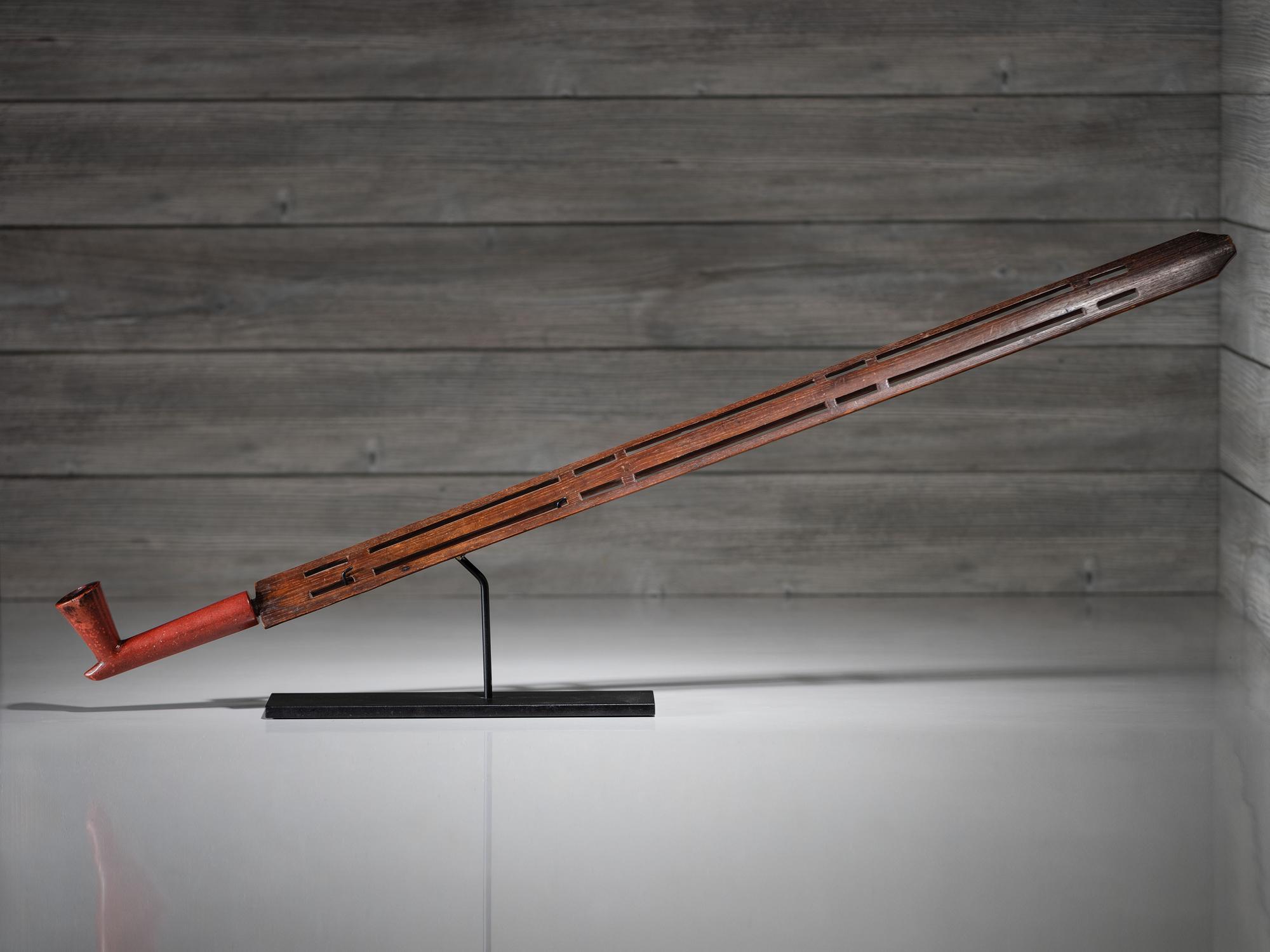 Eastern Great Lakes Calumet Stem, with Catlinite Pipe Bowl