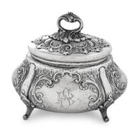 A German Silver Tea Caddy