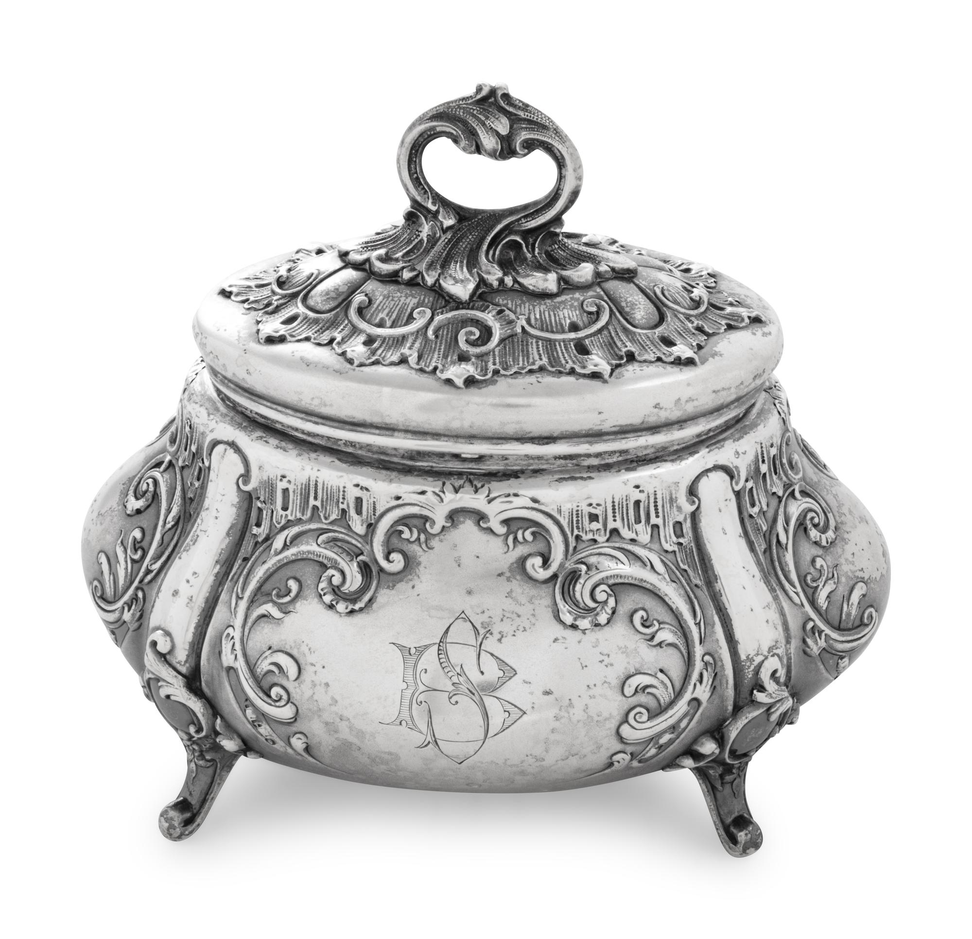 A German Silver Tea Caddy