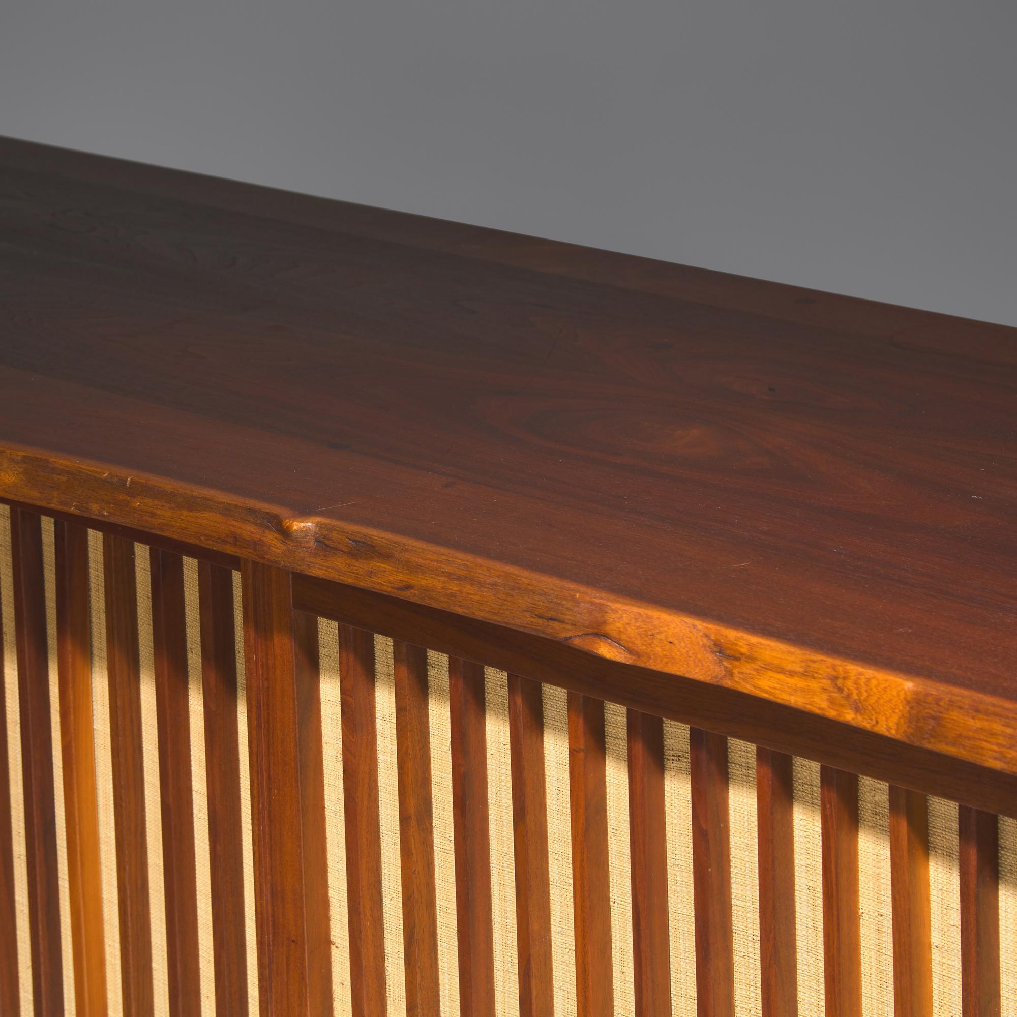 George Nakashima (American, 1905–1990) — Triple Sliding Door Cabinet
