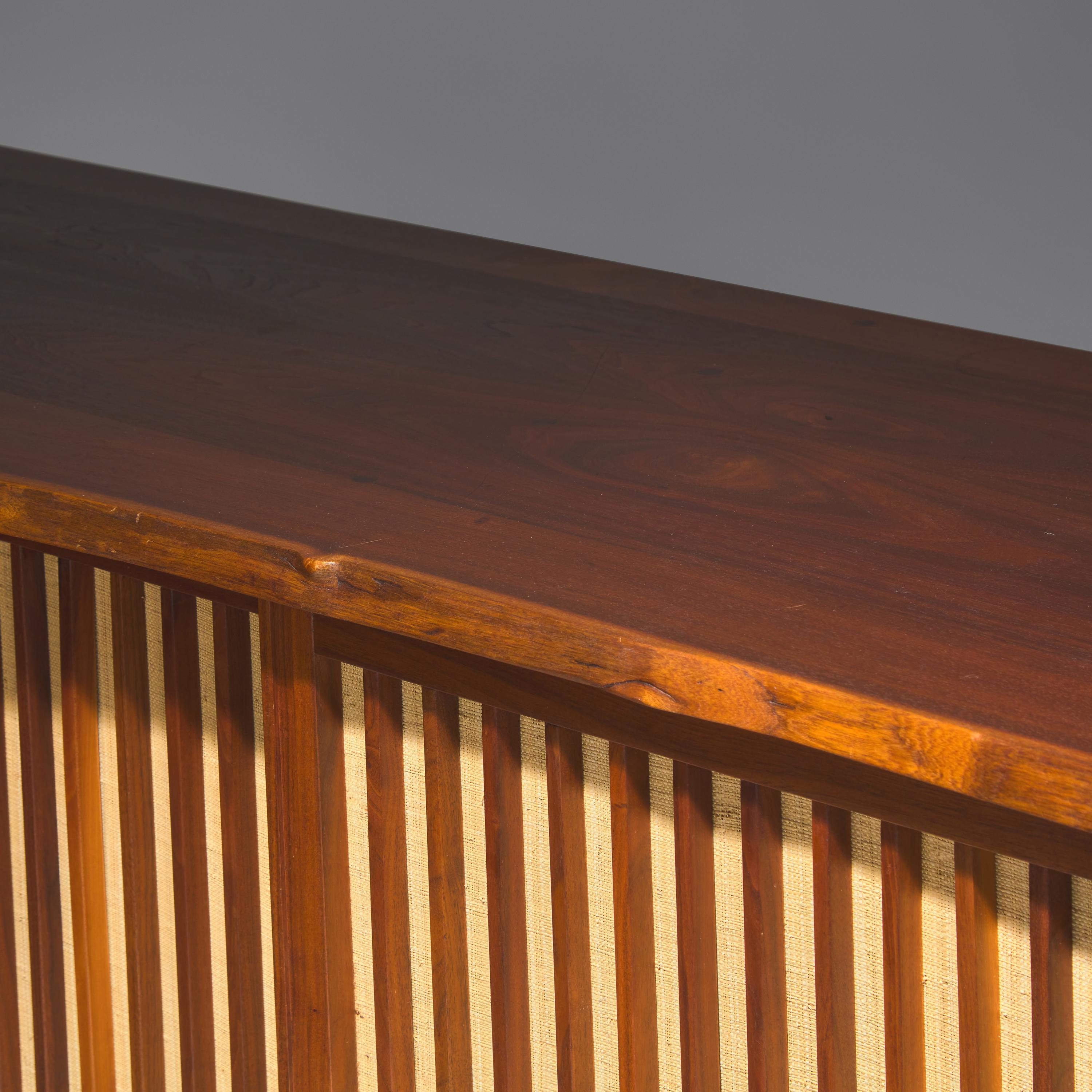 George Nakashima (American, 1905–1990) — Triple Sliding Door Cabinet