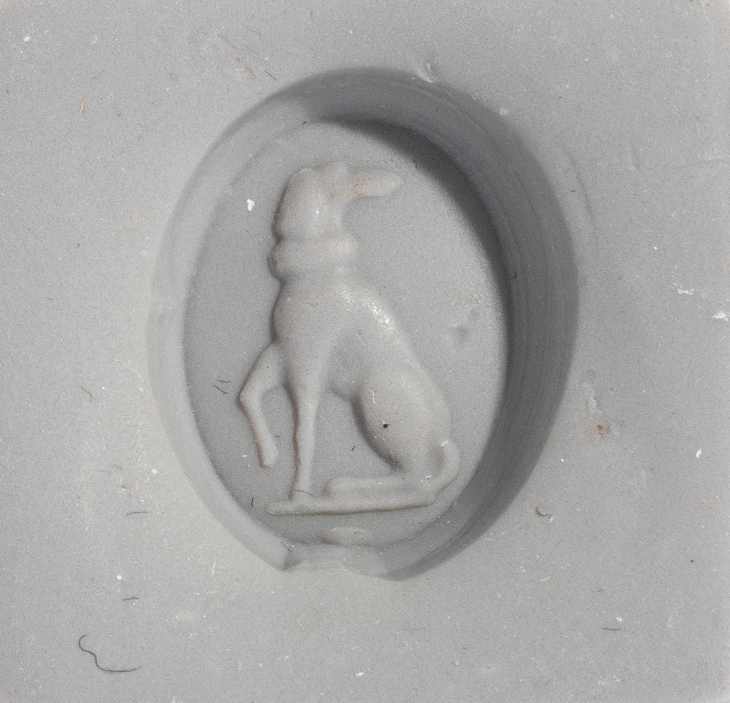 Two Roman Bloodstone and Carnelian Ringstones with Dogs