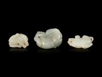 Three Chinese Jade Figures of Animals