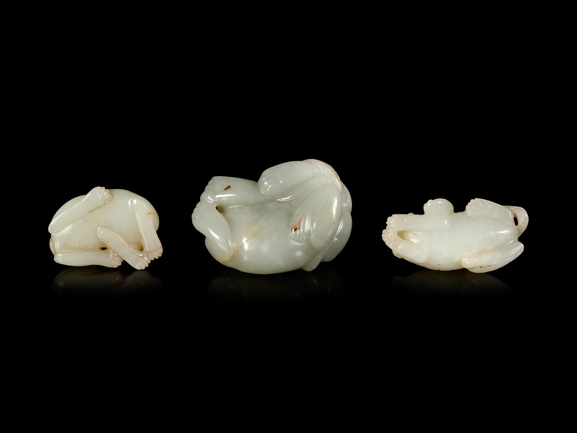Three Chinese Jade Figures of Animals