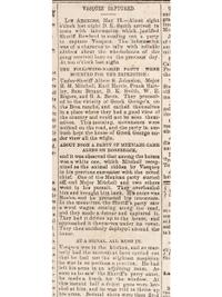 [OUTLAWS & LAWMEN]. The Weekly Fresno Expositor . Vol. 5, No. 5. Fresno, CA: J.W. Ferguson, 20 May 1874. Containing report of the capture of California bandit Tiburcio Vasquez.