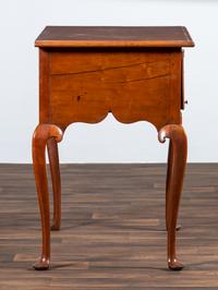 A Queen Anne Fan Carved Cherrywood Dressing Table