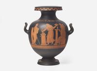 A Wedgwood Encaustic Decorated Black Basalt Vase, UK, circa 1800