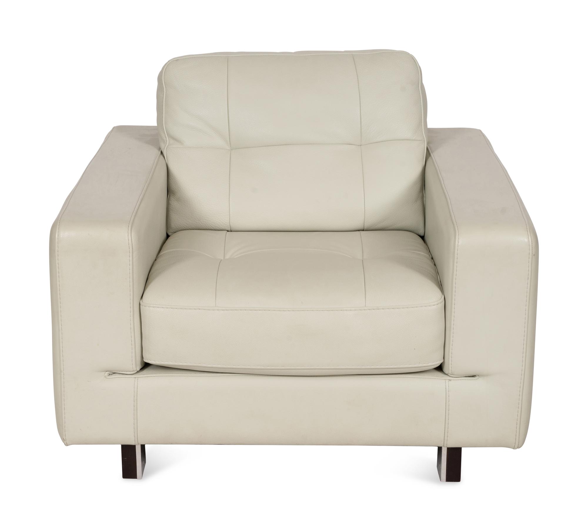 A Roche Bobois Leather Upholstered Lounge Chair