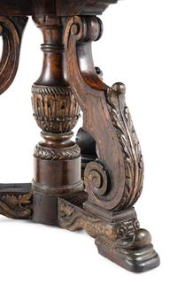 A Continental Parcel Gilt Beechwood and Olivewood Center Table