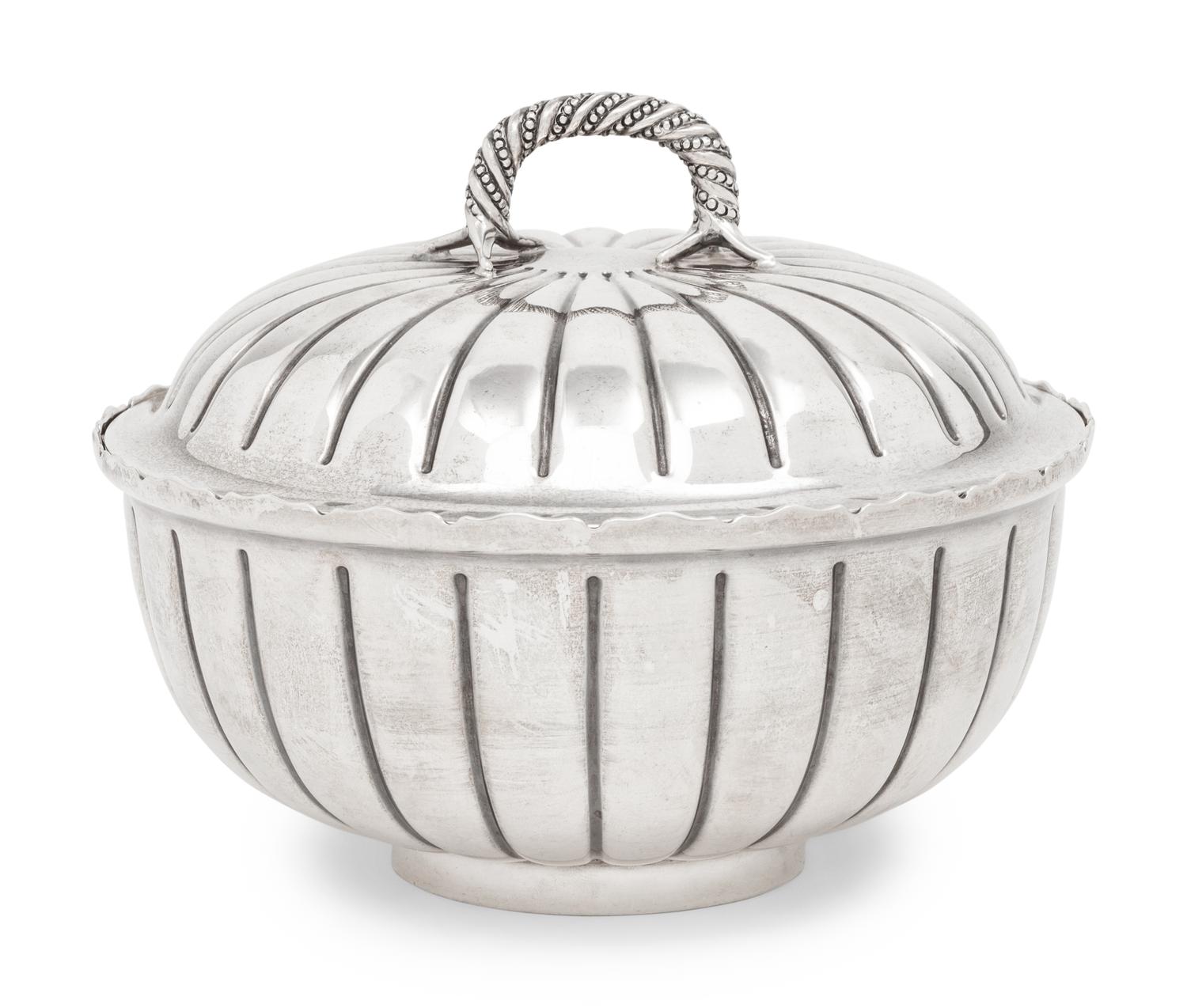 A Mexican Silver Covered Bowl Retailed by Tiffany and Co