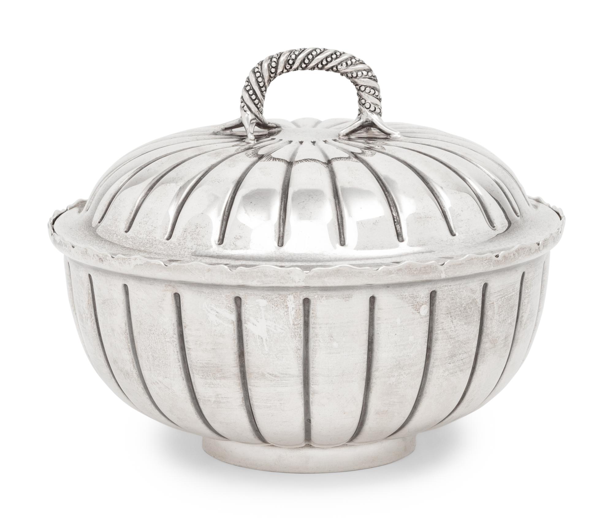 A Mexican Silver Covered Bowl Retailed by Tiffany and Co