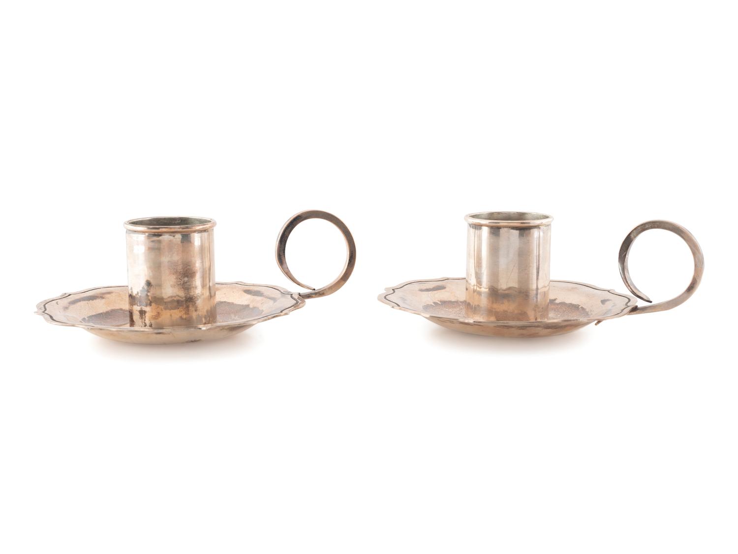 Pair of Sterling Silver Chambersticks