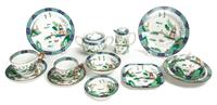 An Crown Staffordshire Assembled Porcelain Dinner Service Diameter of largest 8 1/4 inches. — 20TH CENTURY