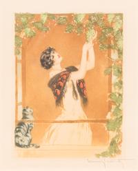 Louis Icart, (French, 1888-1950), Four Seasons (Spring, Summer, Fall, Winter), (four works)