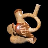 A Moche Bird-Man Effigy Vessel
