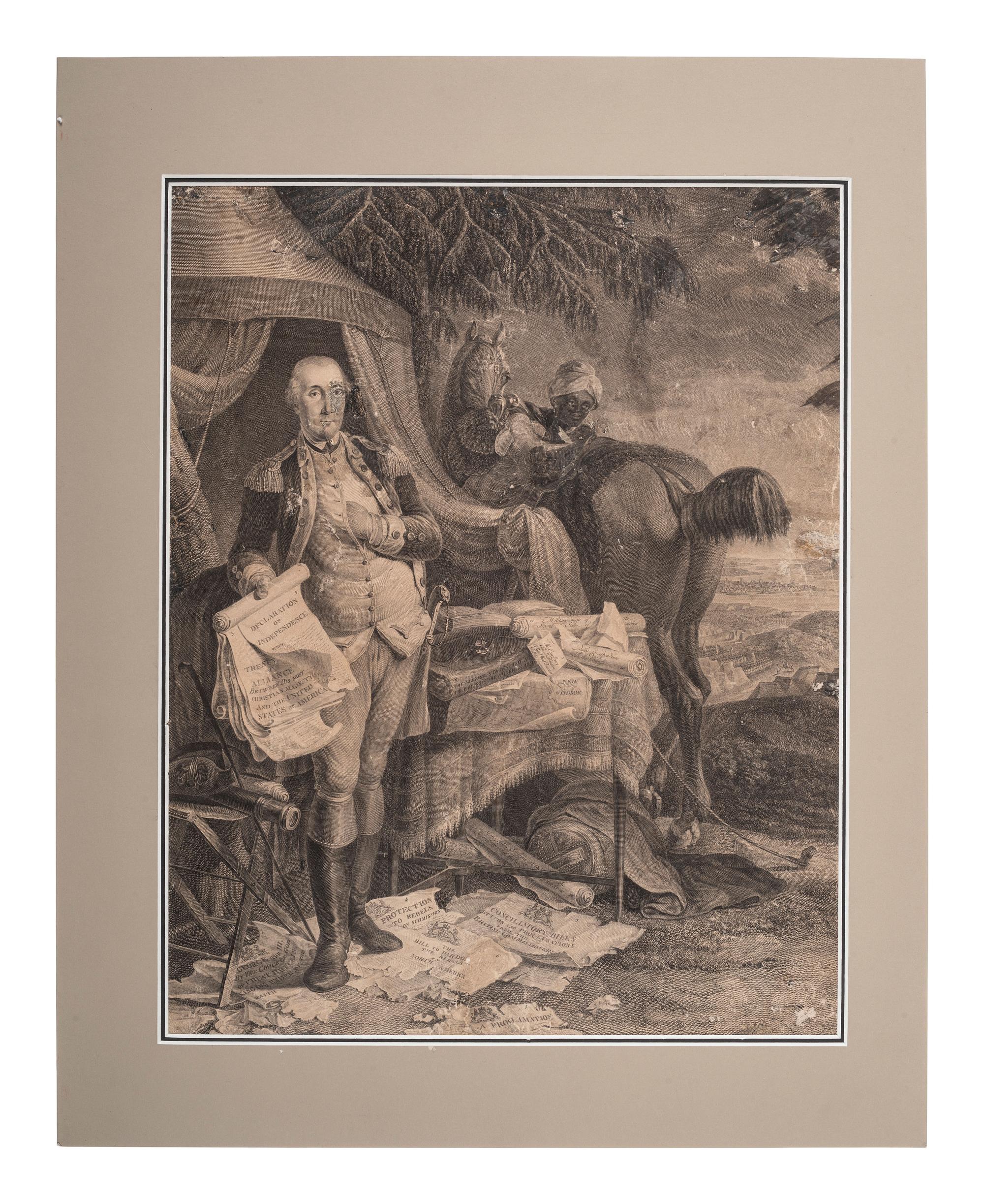[WASHINGTON, George (1732-1799)]. LE MIRE, Noël (1724-1801), engraver. After Jean-Baptiste le Paon (1736/1738-1785). Le General Washington