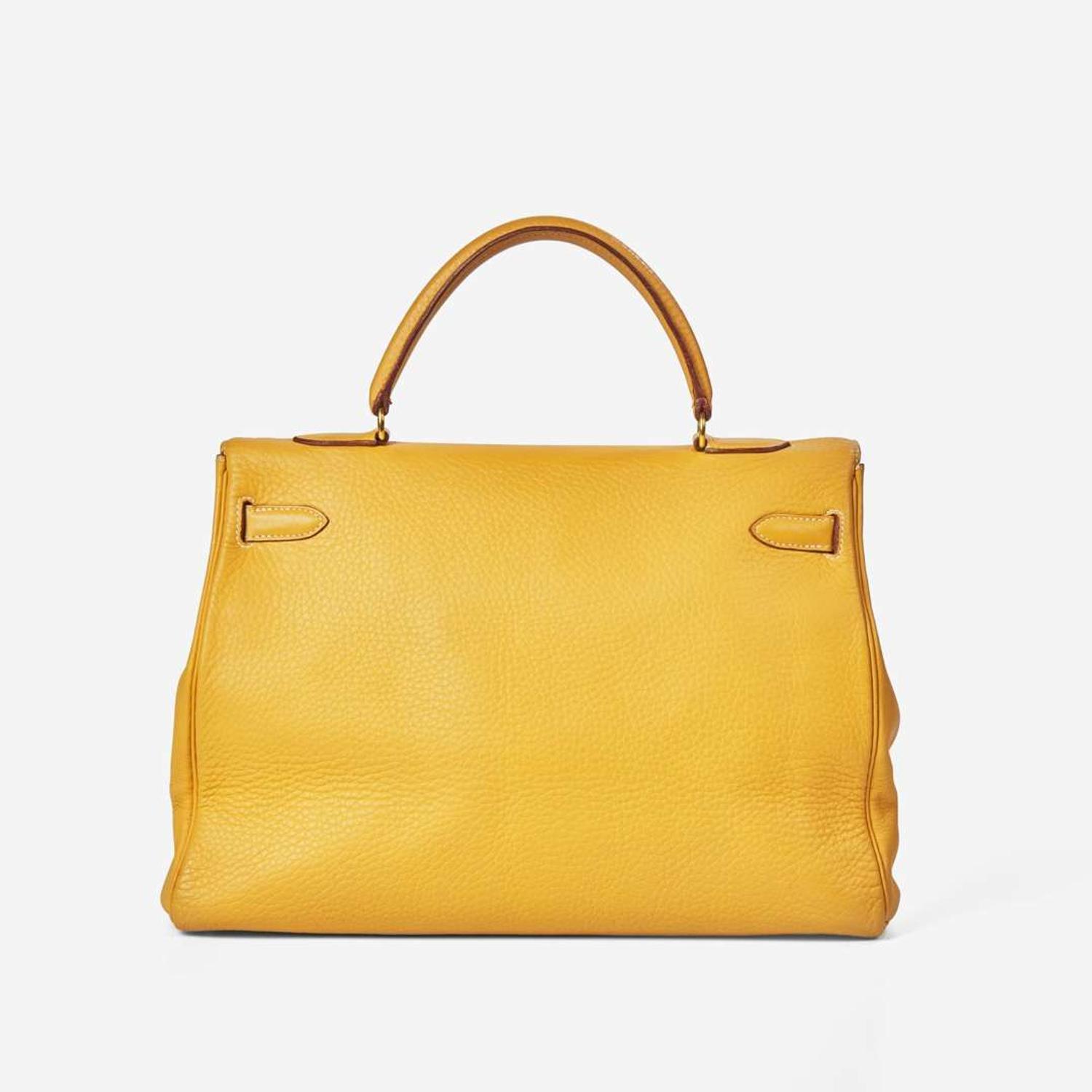 An Hermès Kelly Retourne 35 in Sable Calf Leather Hermès