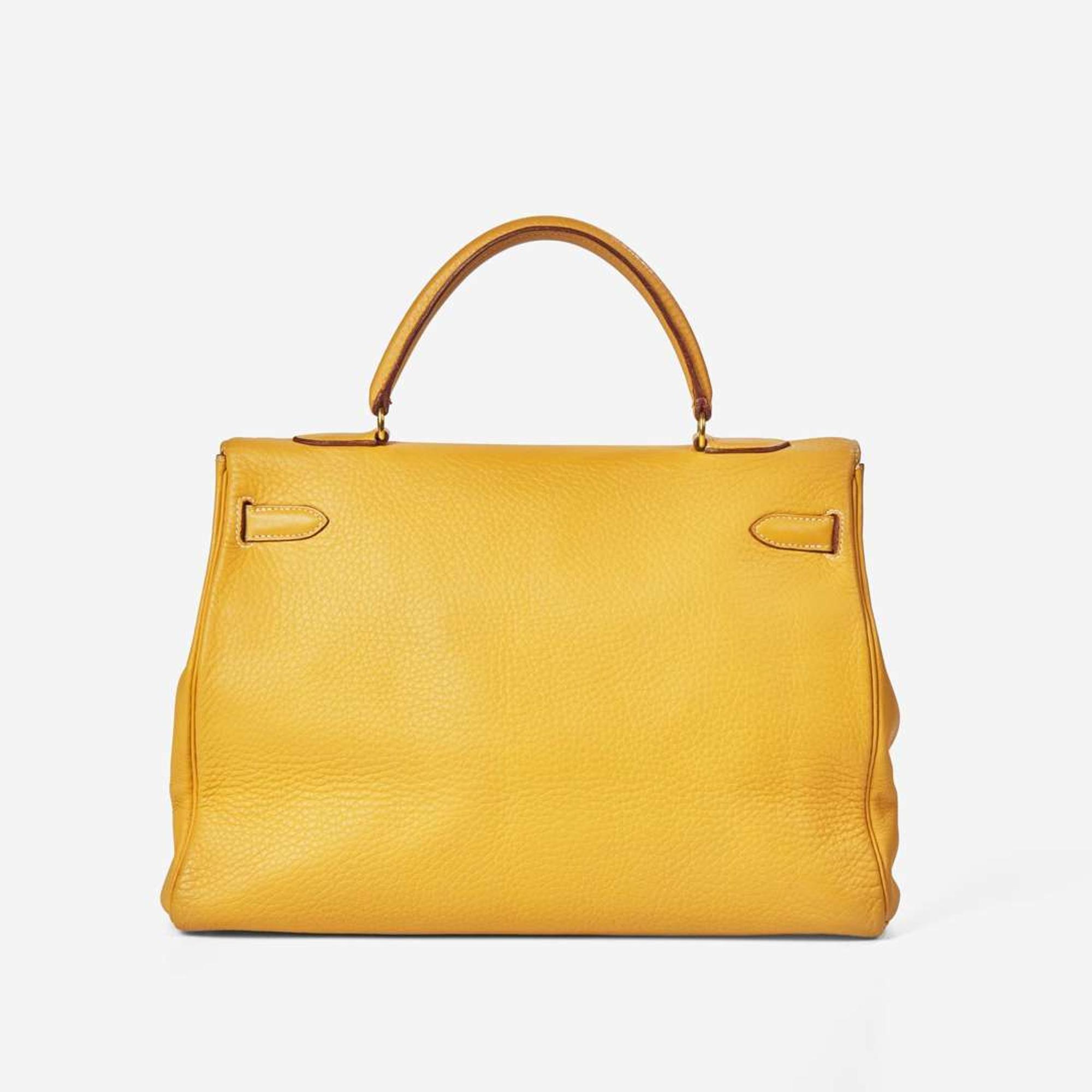 An Hermès Kelly Retourne 35 in Sable Calf Leather Hermès