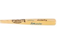 A Ted Williams and Bill Terry Dual Signed Autograph Bat (Beckett Authentication Services Letter)