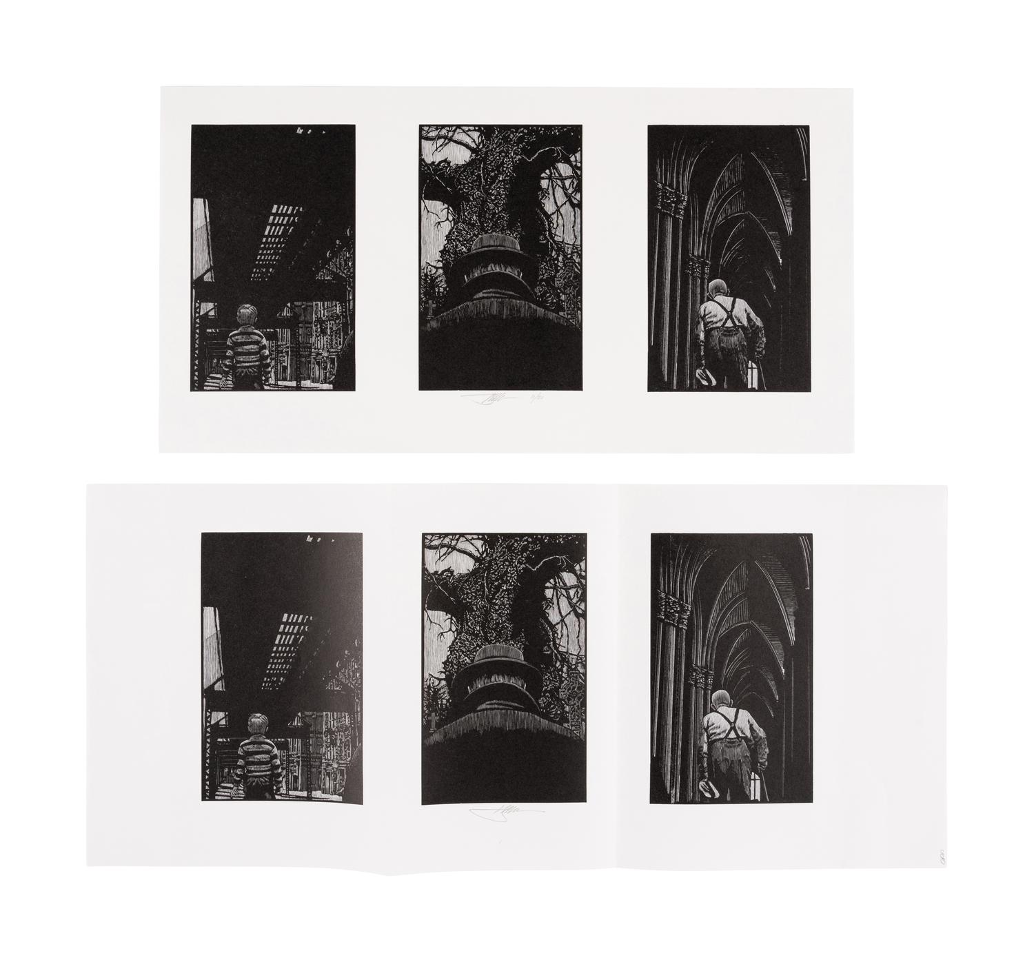 [MOSER, Barry, Illustrator]. FAIRCHILD, B. H. Trilogy . With an introduction by Paul Mariani. Hadley, MA: Arthur Larson for the Pennyroyal Press, 2008.