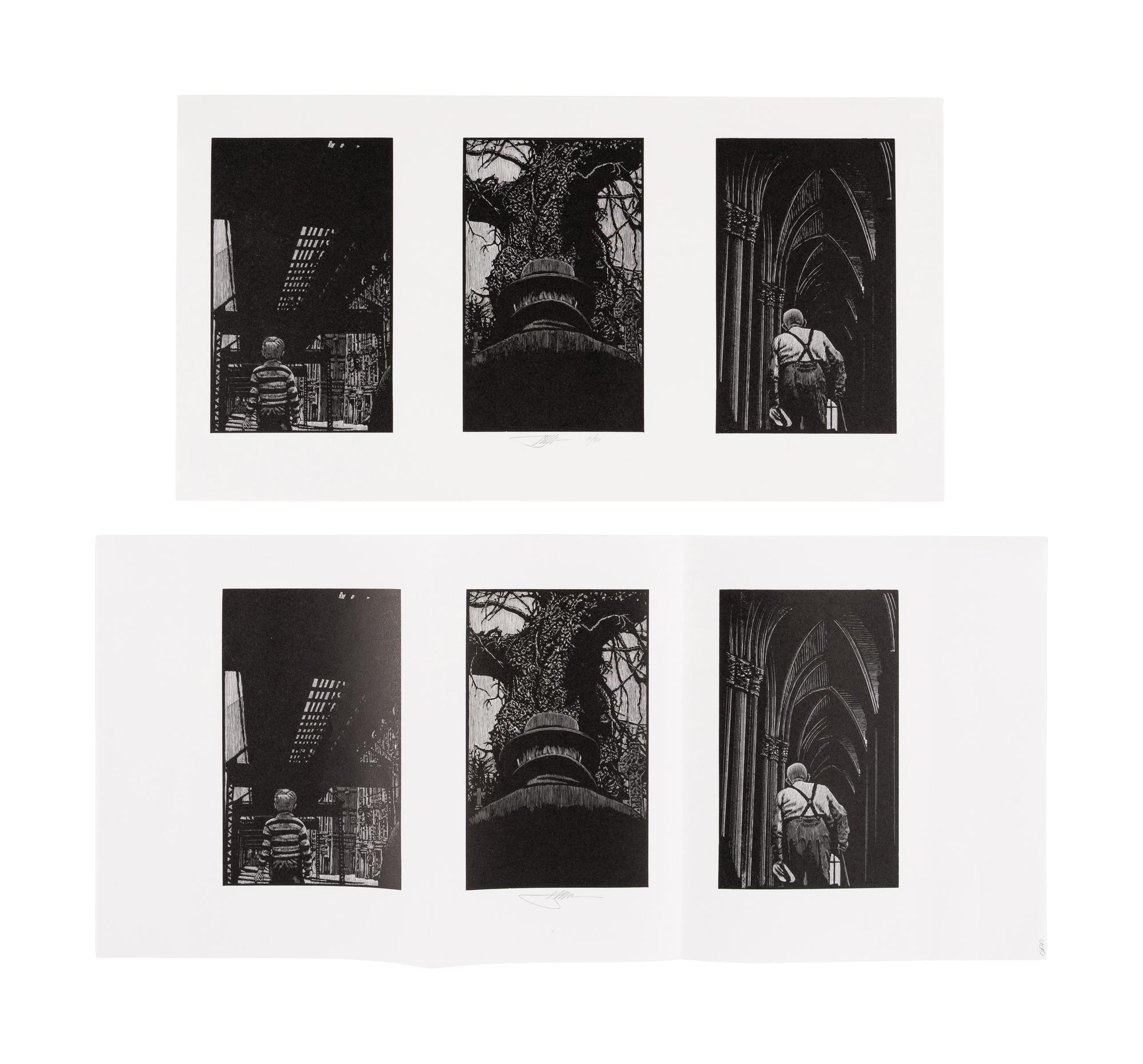 [MOSER, Barry, Illustrator]. FAIRCHILD, B. H. Trilogy . With an introduction by Paul Mariani. Hadley, MA: Arthur Larson for the Pennyroyal Press, 2008.