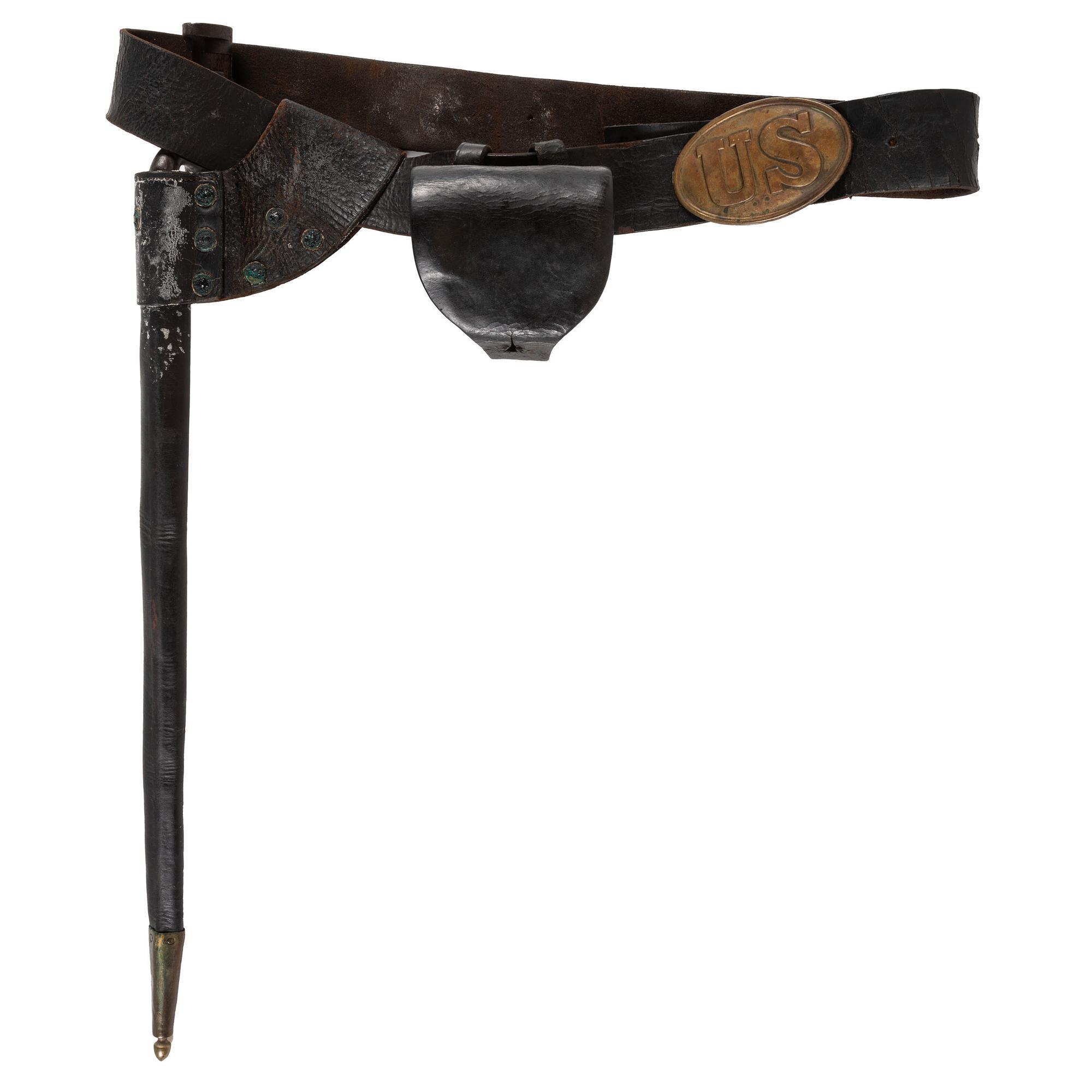 Civil War Union Infantryman's Belt with Plate, Cap Pouch, Bayonet & Scabbard