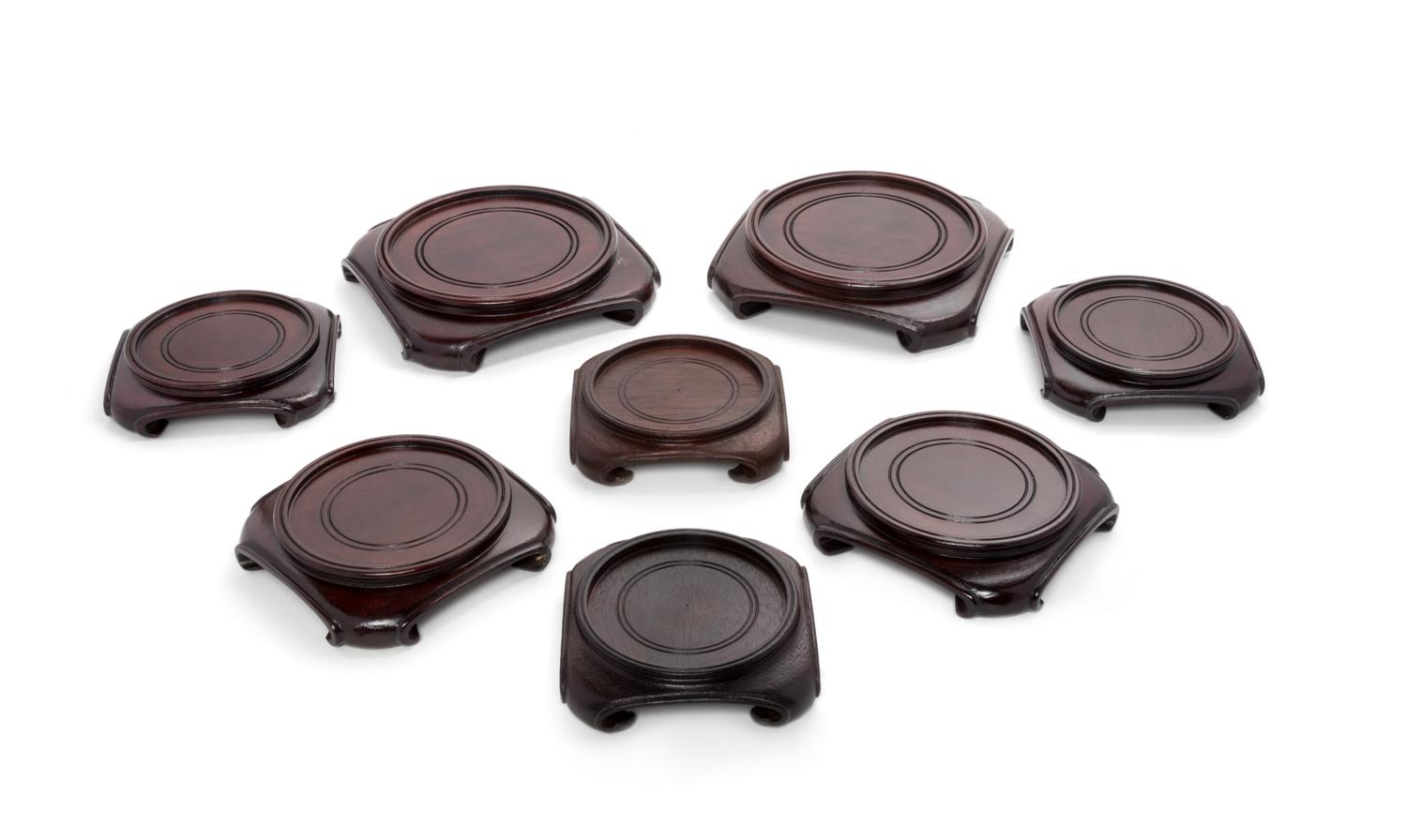 Fouty-Eight Chinese Rounded Rectangular Hardwood Stands