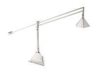 A Contemporary Chromed Metal Counter-Balance Desk Lamp