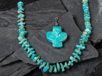 Southwestern Turquoise Nugget Necklace and Eagle Pendant