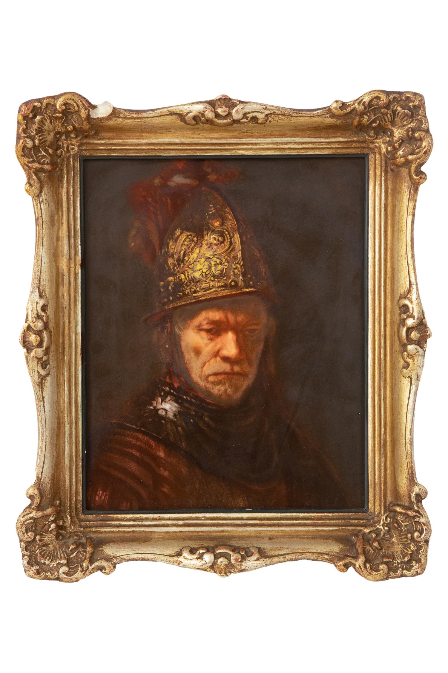 A Rosenthal Porcelain Plaque After Rembrandt