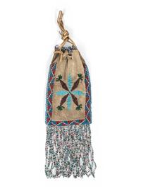 Apache Beaded Hide Bag