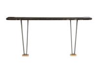 A Black Marble and Metal Console Table