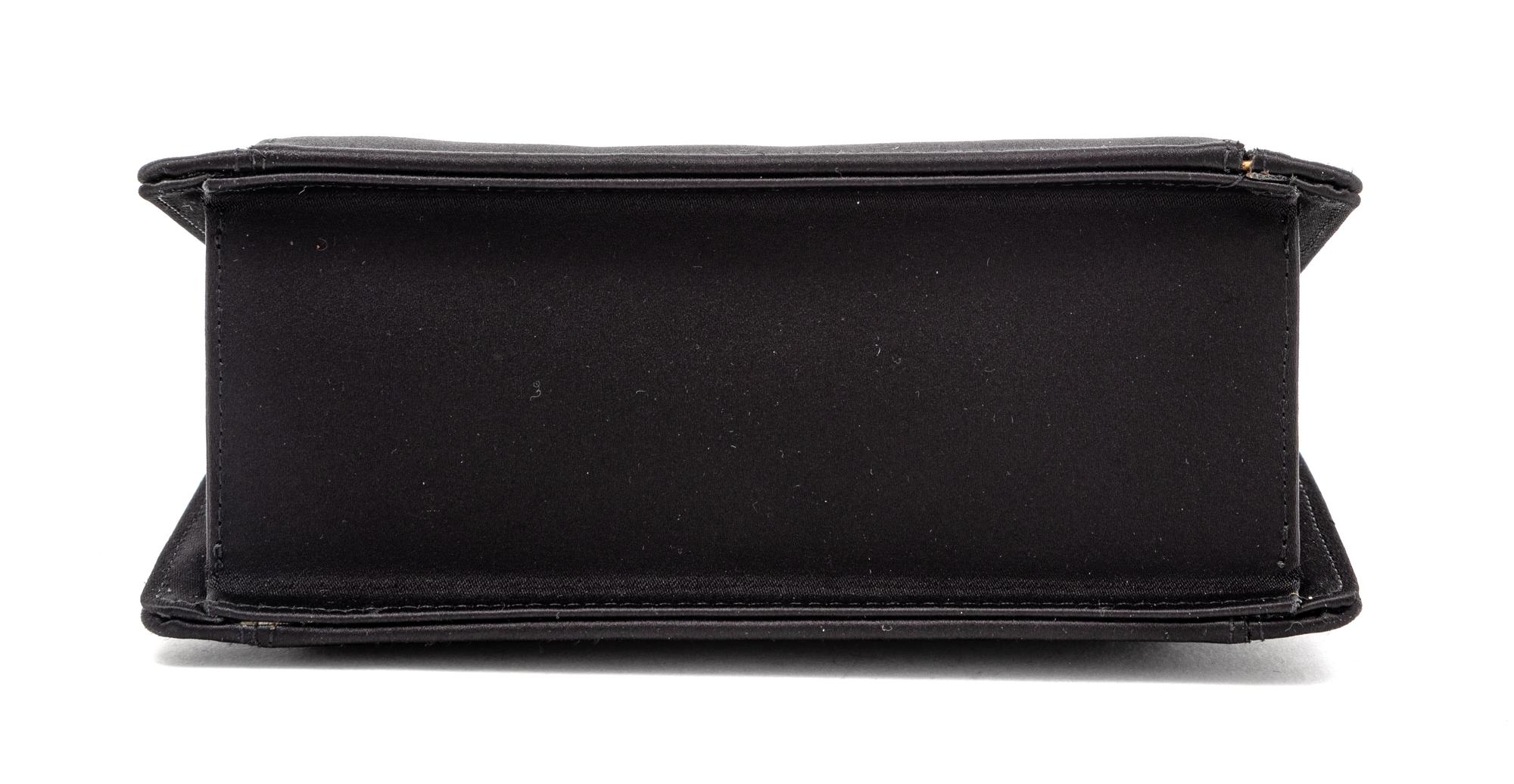 Gianni Versace Couture Black Handbag with Medallion Medusa and Silvertone Handles, 1990s