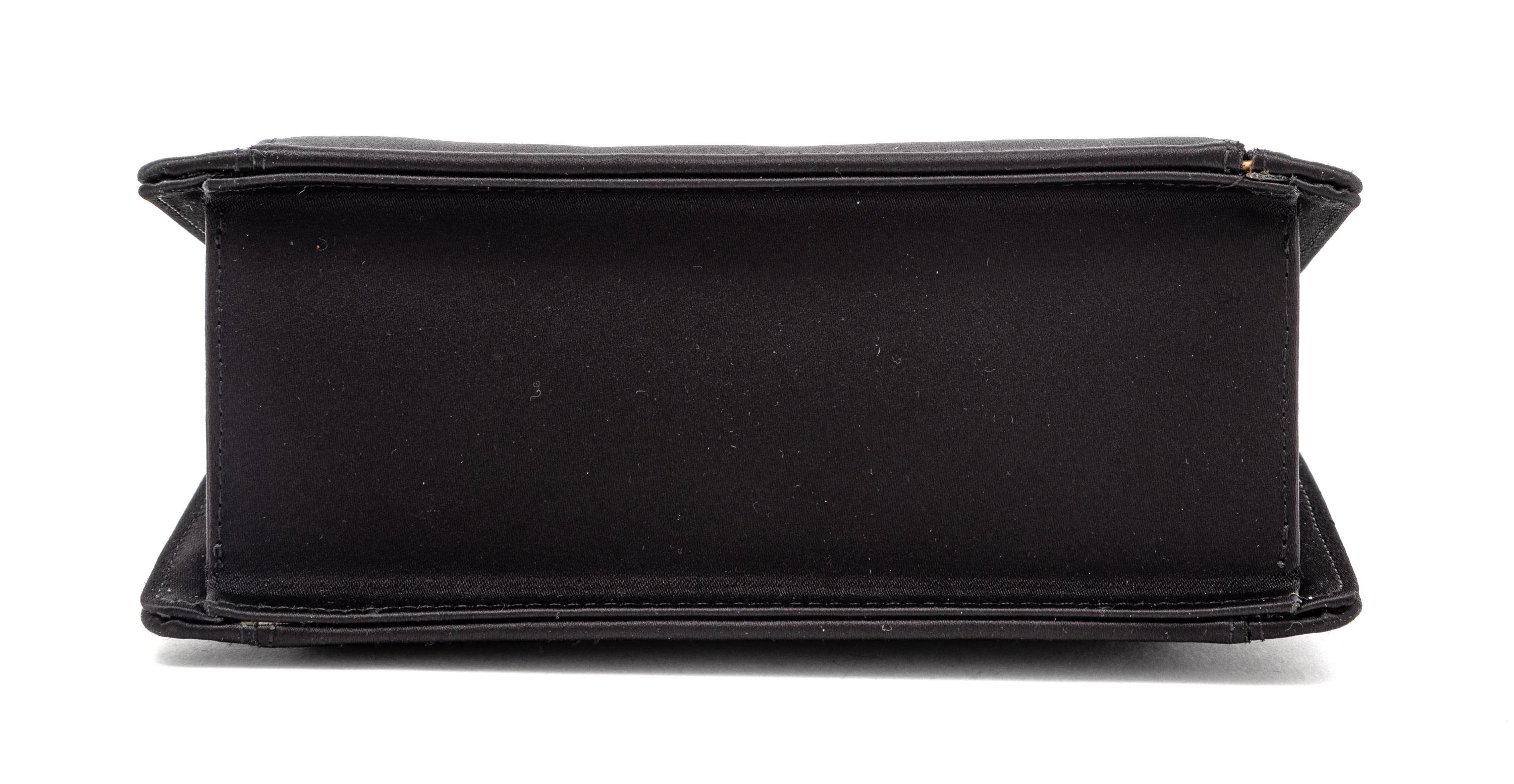 Gianni Versace Couture Black Handbag with Medallion Medusa and Silvertone Handles, 1990s