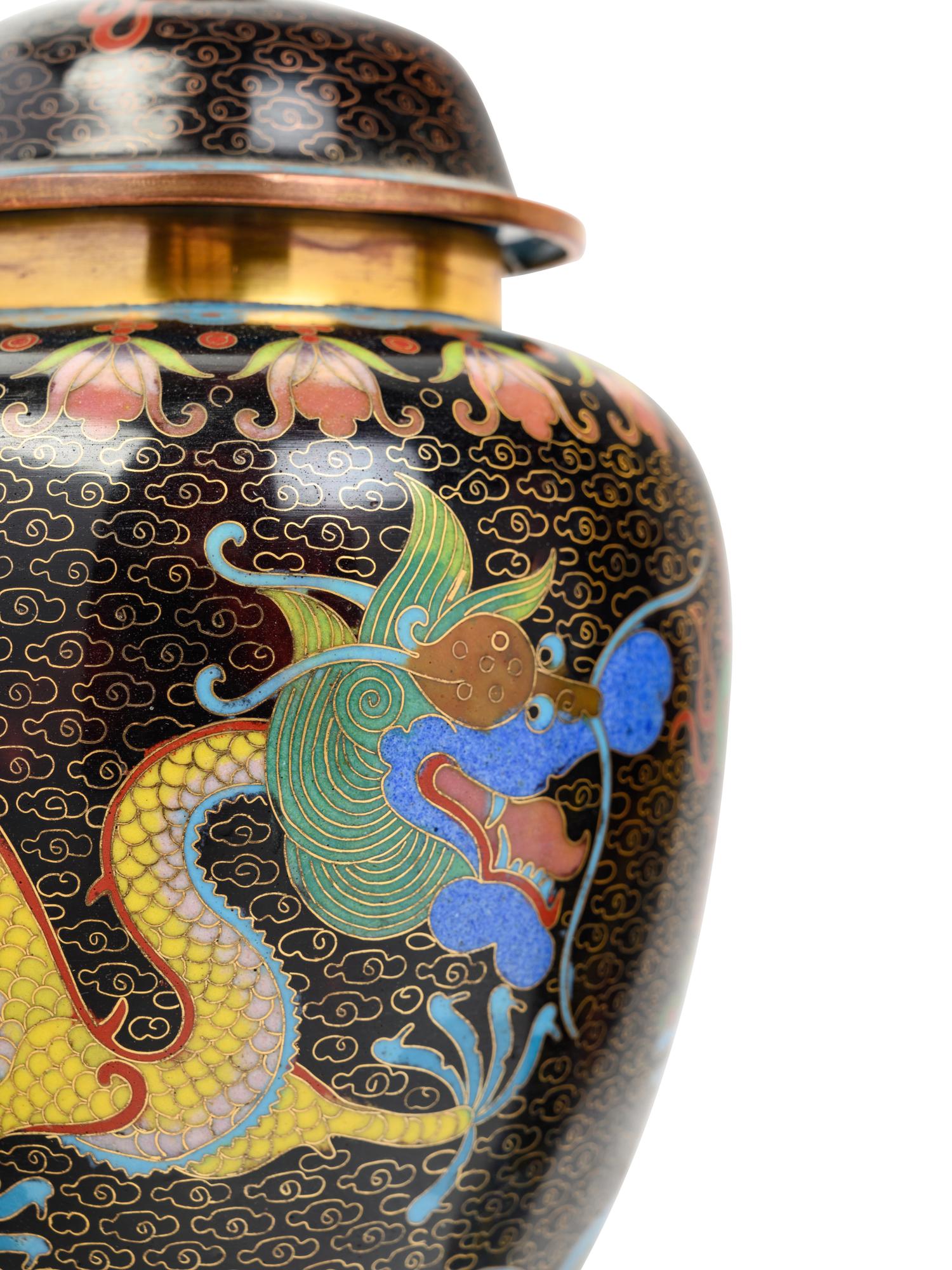 10 Chinese Cloisonné Enamel Vessels