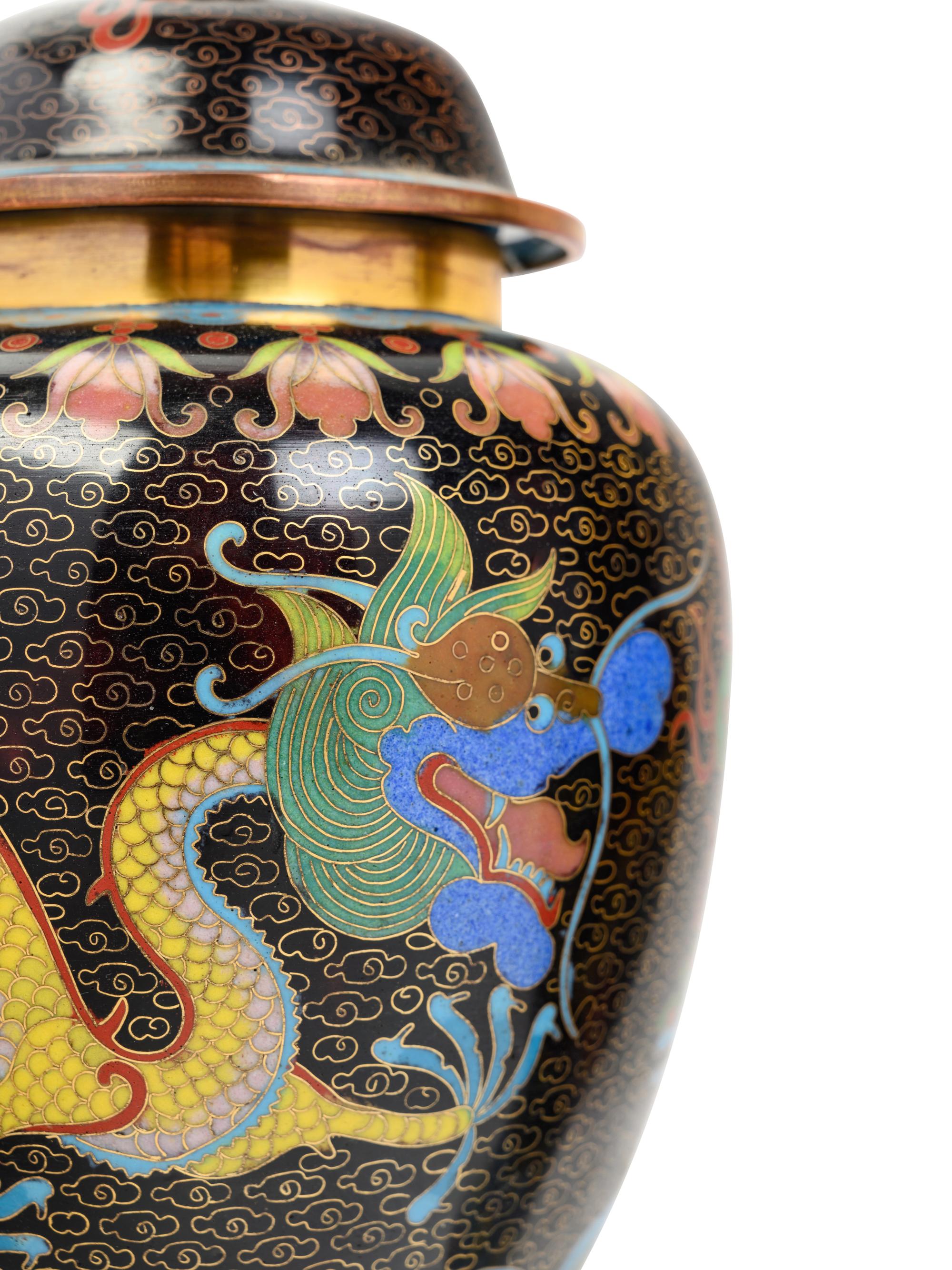 10 Chinese Cloisonné Enamel Vessels