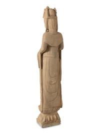 A Cast Stone Figure of a Bodhisattva