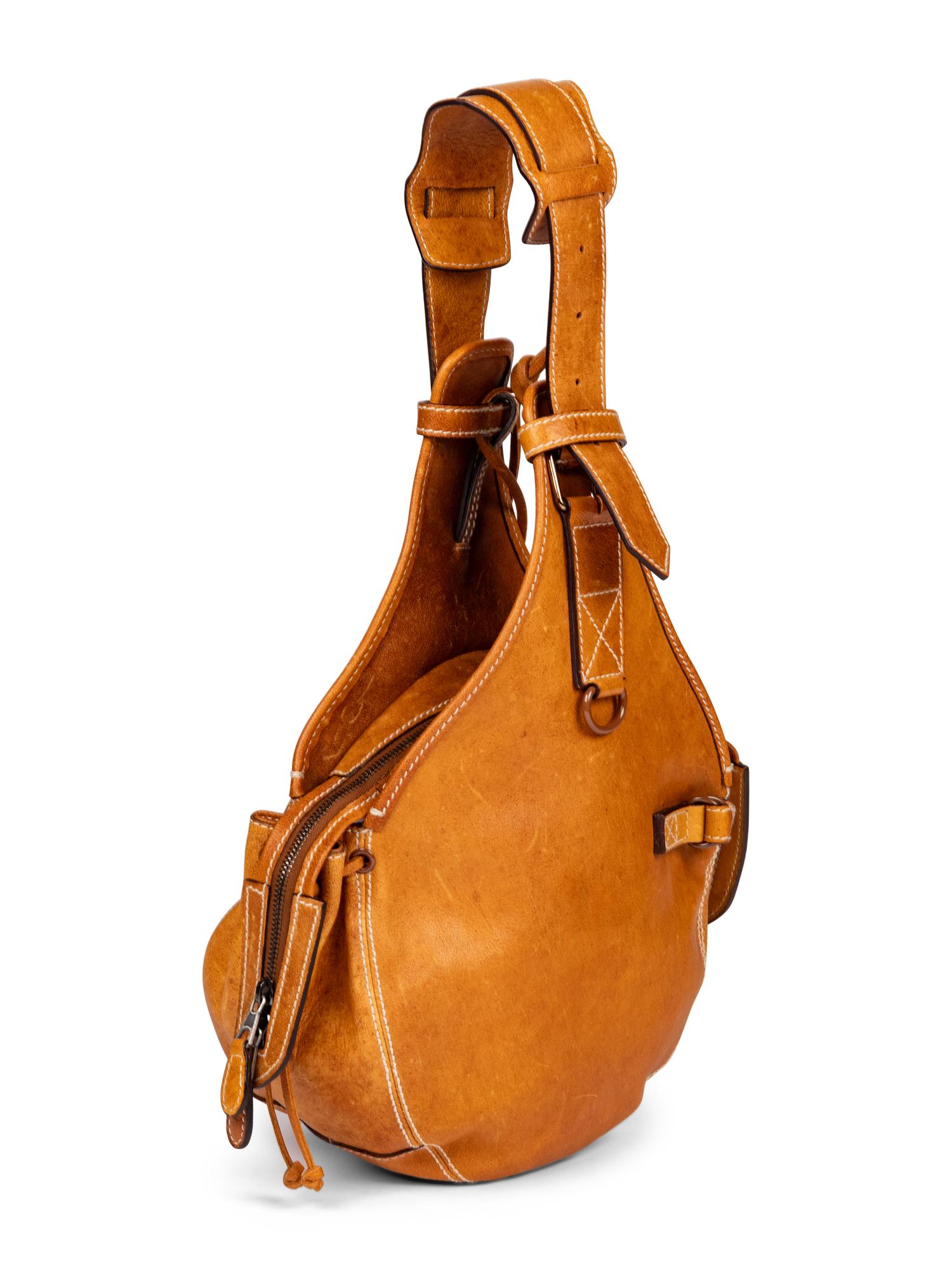 Balenciaga, Brown Leather Saddle Bag
