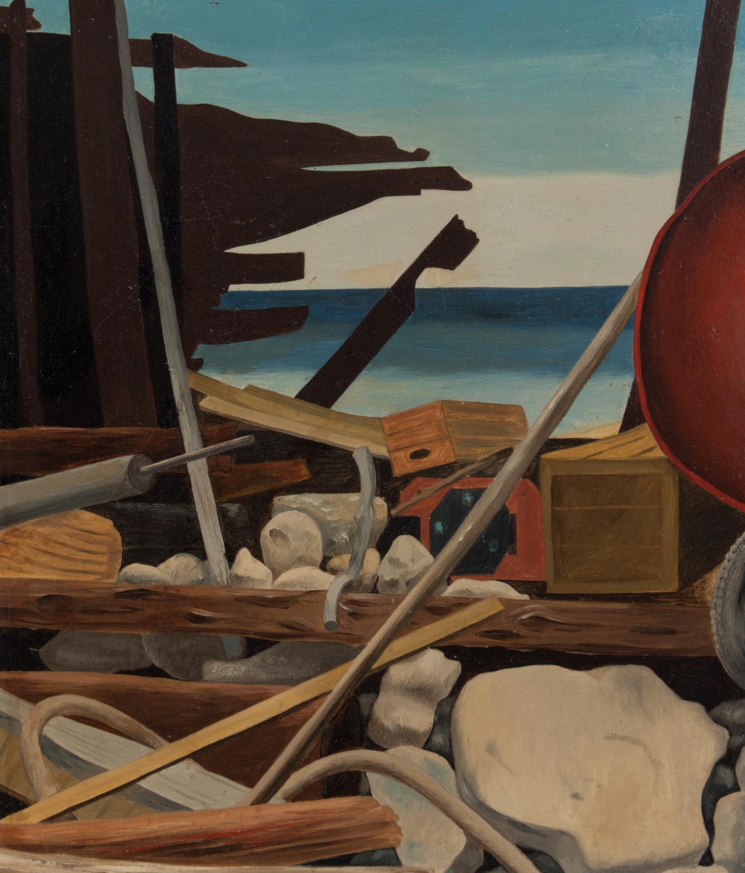 Burton Potterveld, (Wisconsin, b. 1908), Debris (Door County Beach), 1961
