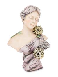 An Austrian Pottery Amphora Bust