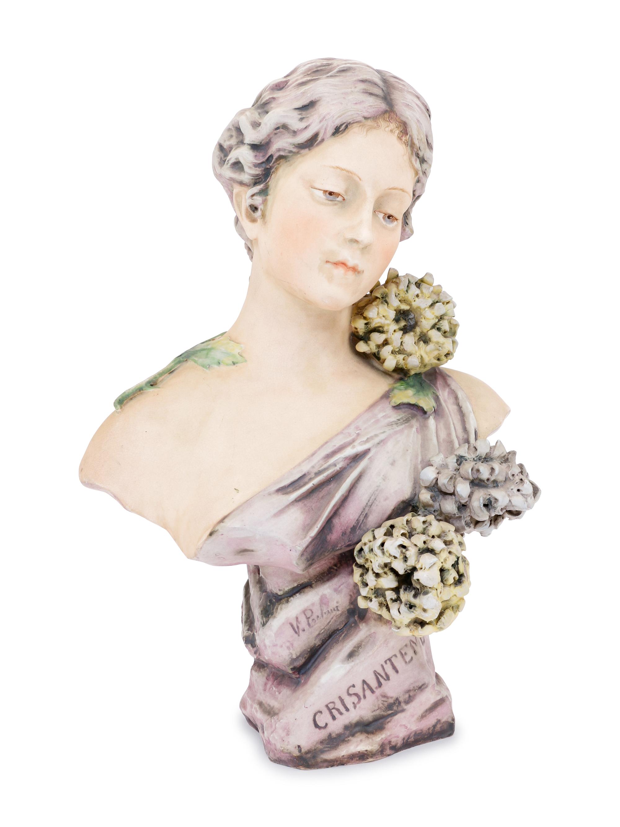 An Austrian Pottery Amphora Bust