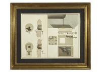 [Americana] Fulton, Robert. Original Drawing of a Detonator and Muzzle for an Underwater Cannon