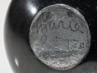 Blackware Pottery Jar, with Repeating Feathers 1943-1956