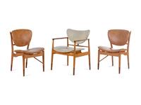 A Pair of Model 51 Side Chairs with a Model 48 Armchair